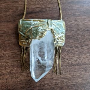 Adina Mills - XL Quartz with Fringe Necklace